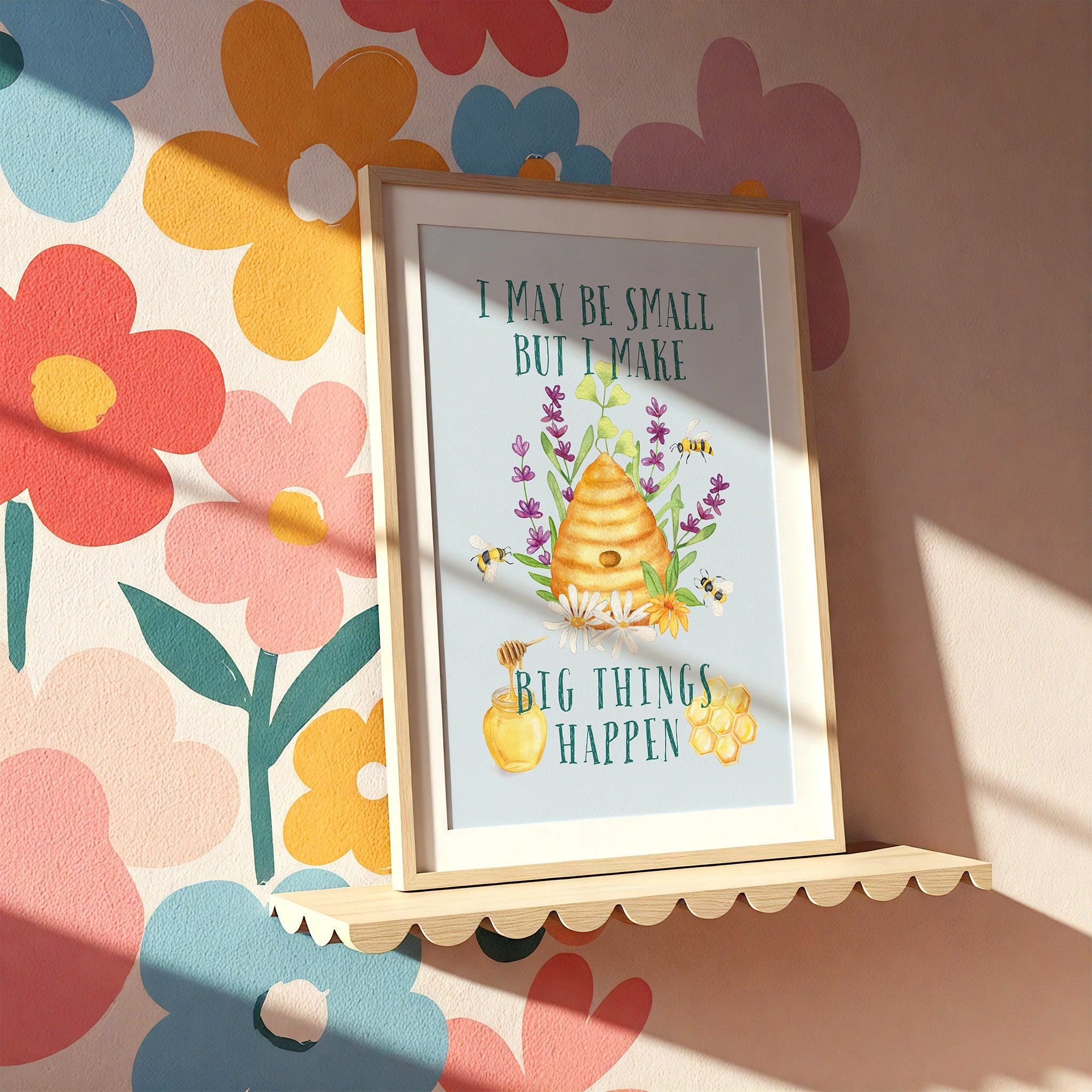 Bees | Kids Affirmation Poster | Dog Lover Gift by Nest & Nova