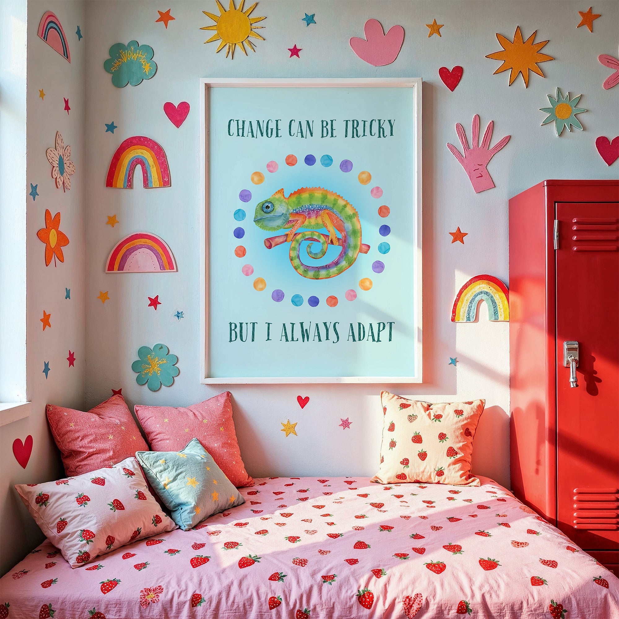 Chameleon | Kids Positive Wall Art Print | Dog Lover Gift by Nest & Nova