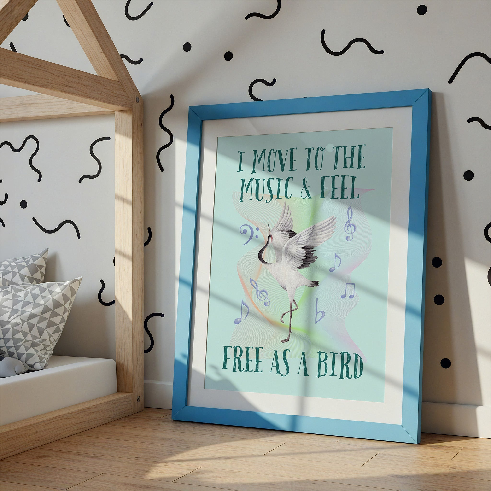 Crane | Kids Affirmation Poster | Dog Lover Gift by Nest & Nova
