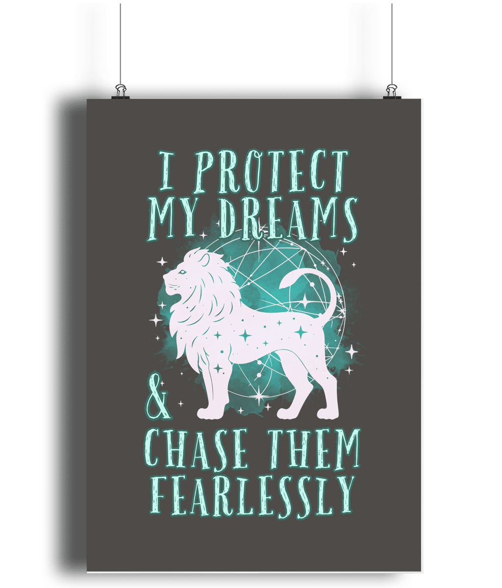 Lion | Kids Positive Wall Art Print | Dog Lover Gift by Nest & Nova