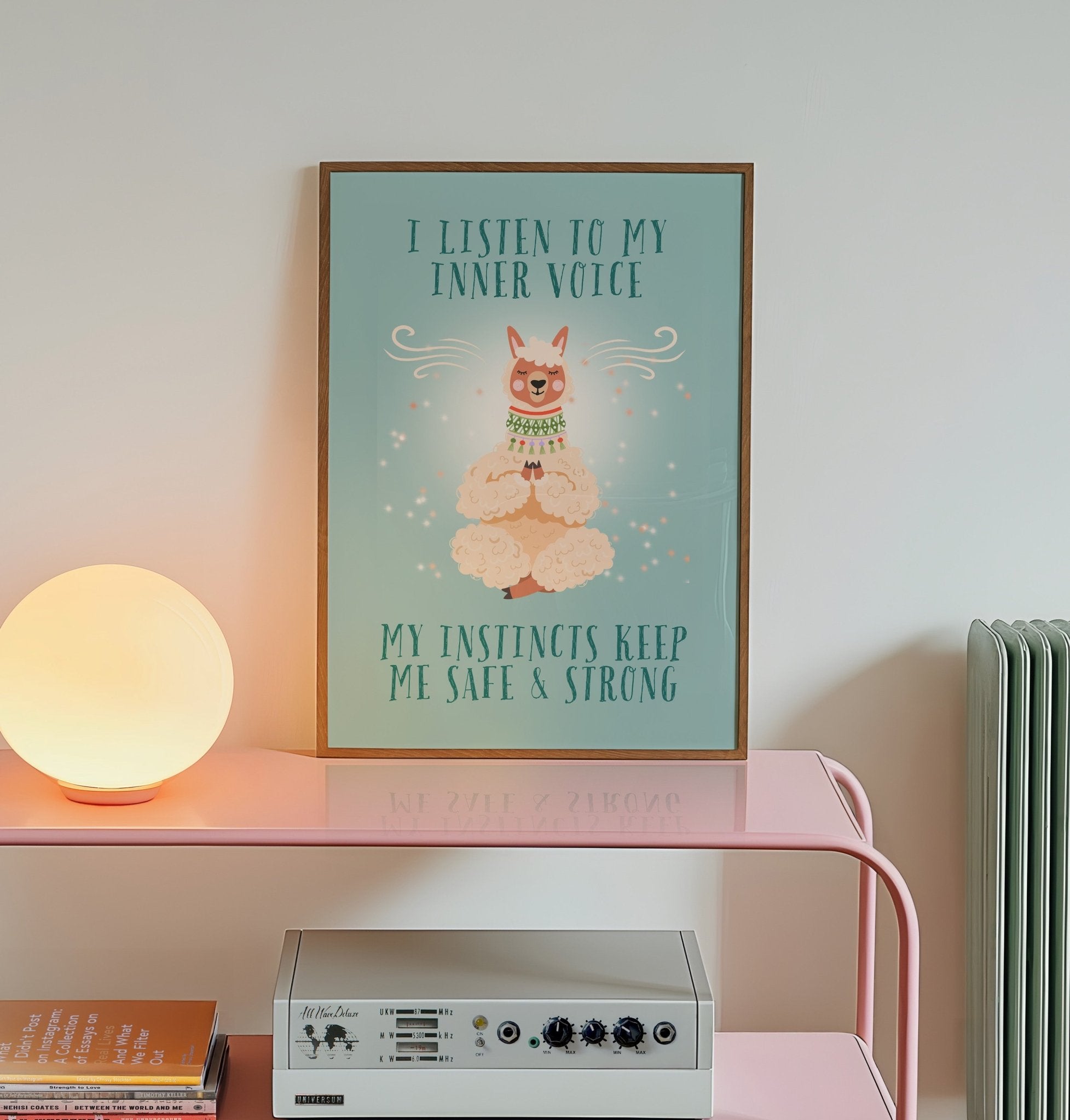Llama | Kids Positive Wall Art Print | Dog Lover Gift by Nest & Nova