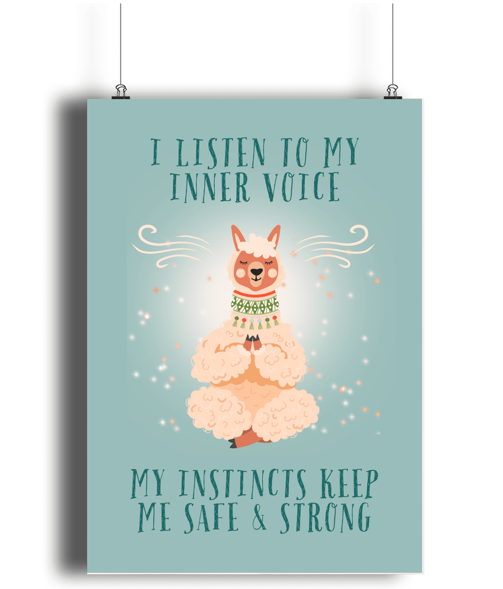Llama | Kids Positive Wall Art Print | Dog Lover Gift by Nest & Nova
