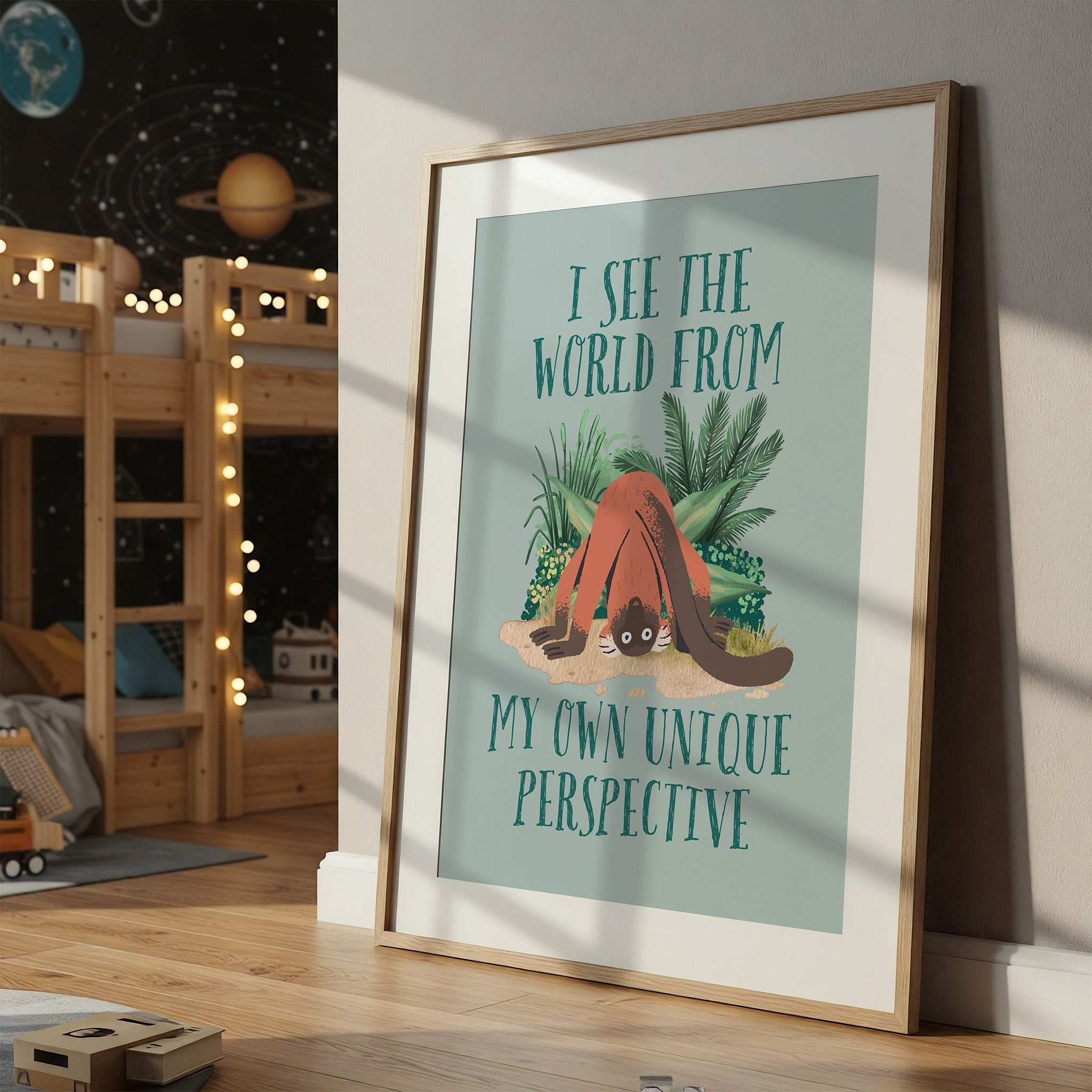 Monkey | Kids Affirmation Poster | Dog Lover Gift by Nest & Nova