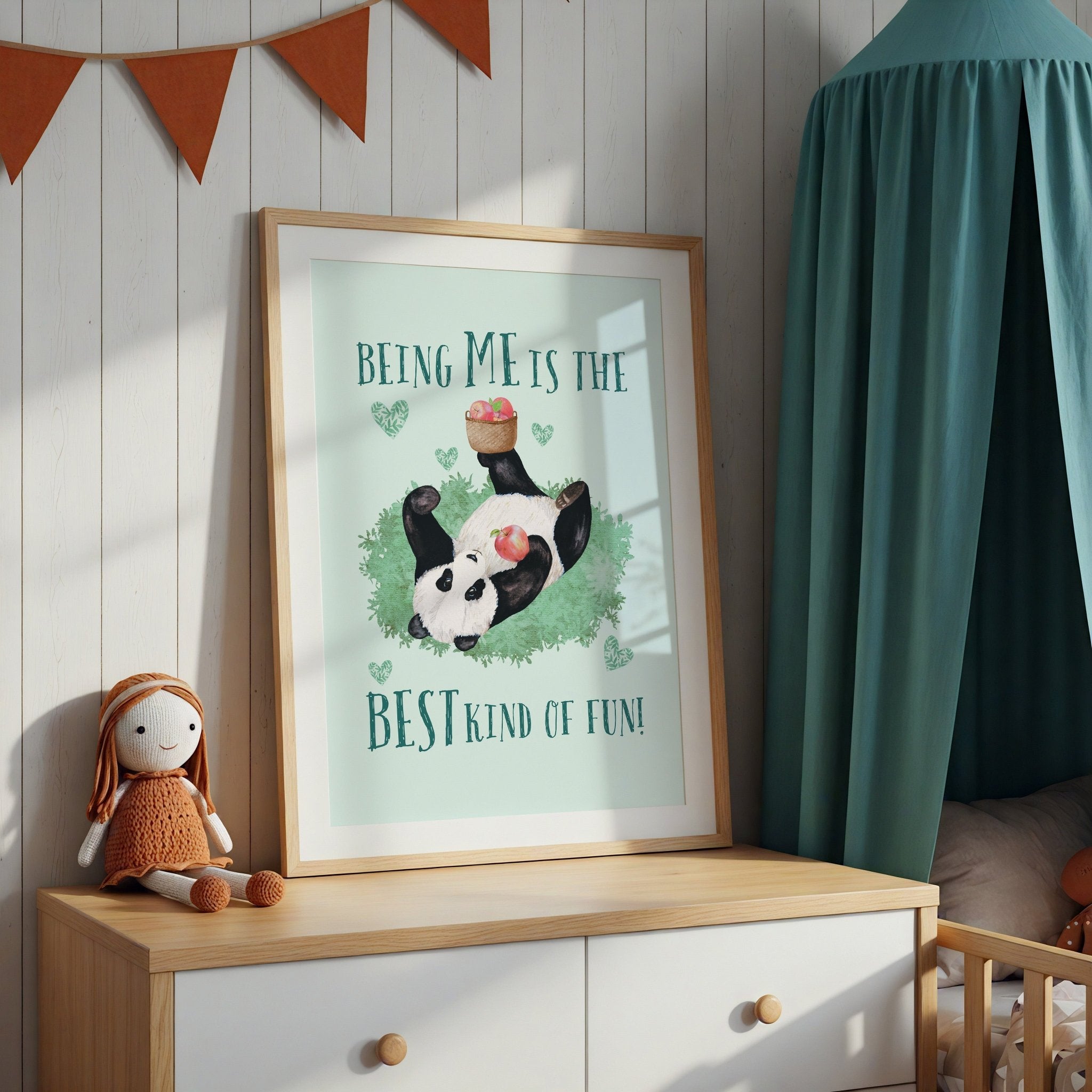 Panda | Kids Affirmation Poster | Dog Lover Gift by Nest & Nova