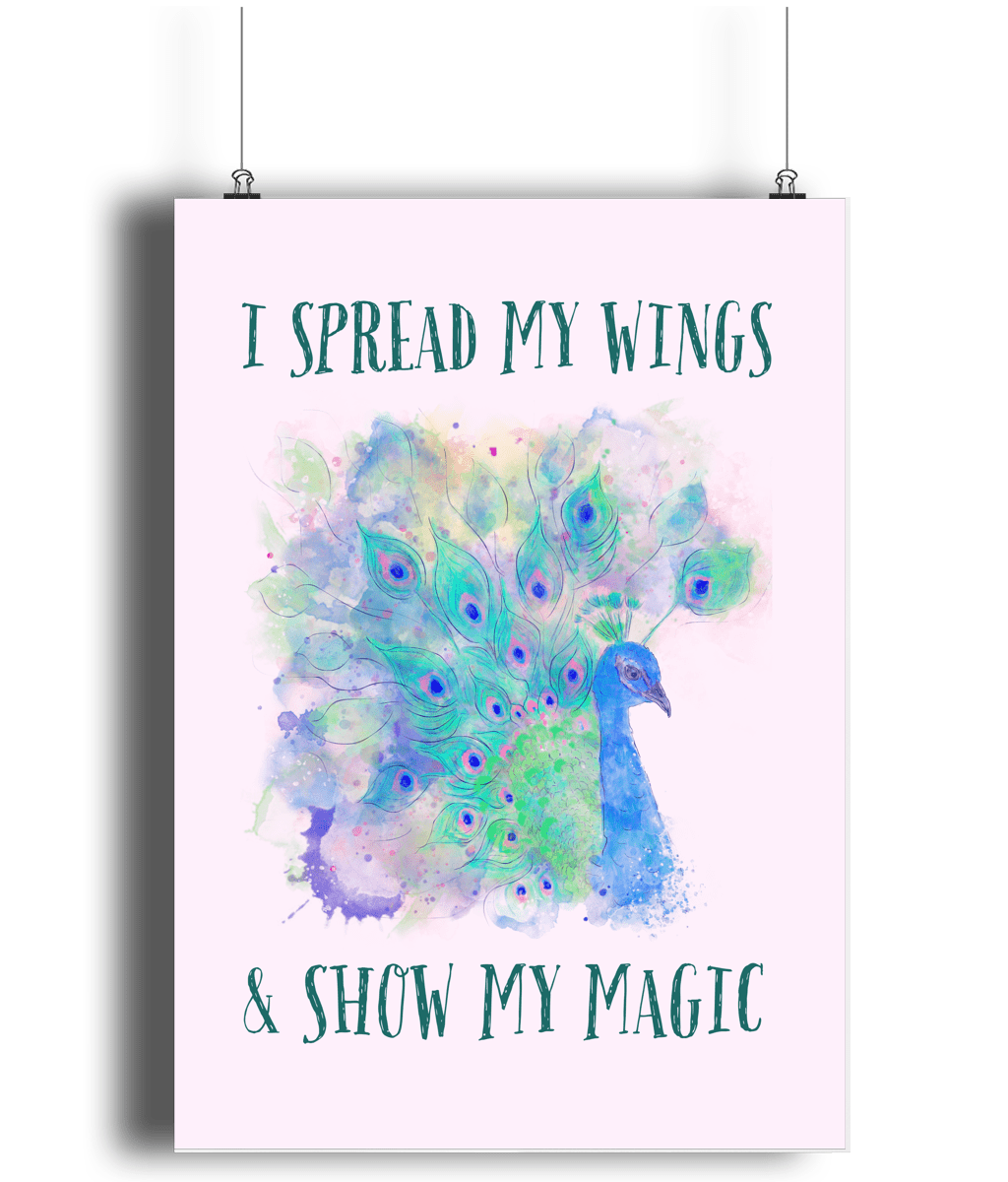Peacock | Kids Positive Wall Art Print | Dog Lover Gift by Nest & Nova