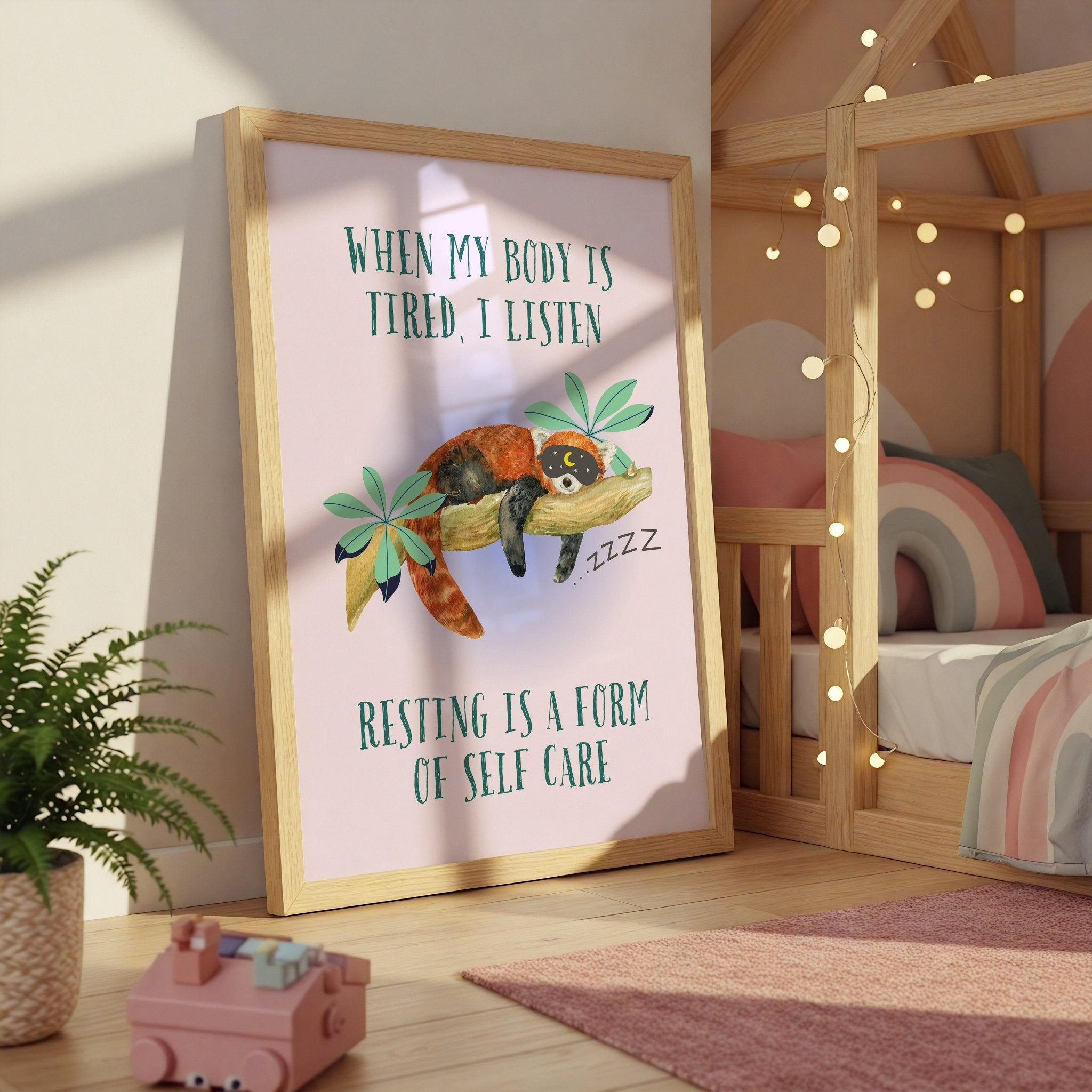 Red Panda | Kids Affirmation Poster | Dog Lover Gift by Nest & Nova