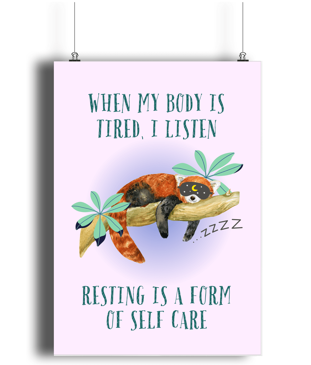 Red Panda | Kids Positive Wall Art Print | Dog Lover Gift by Nest & Nova