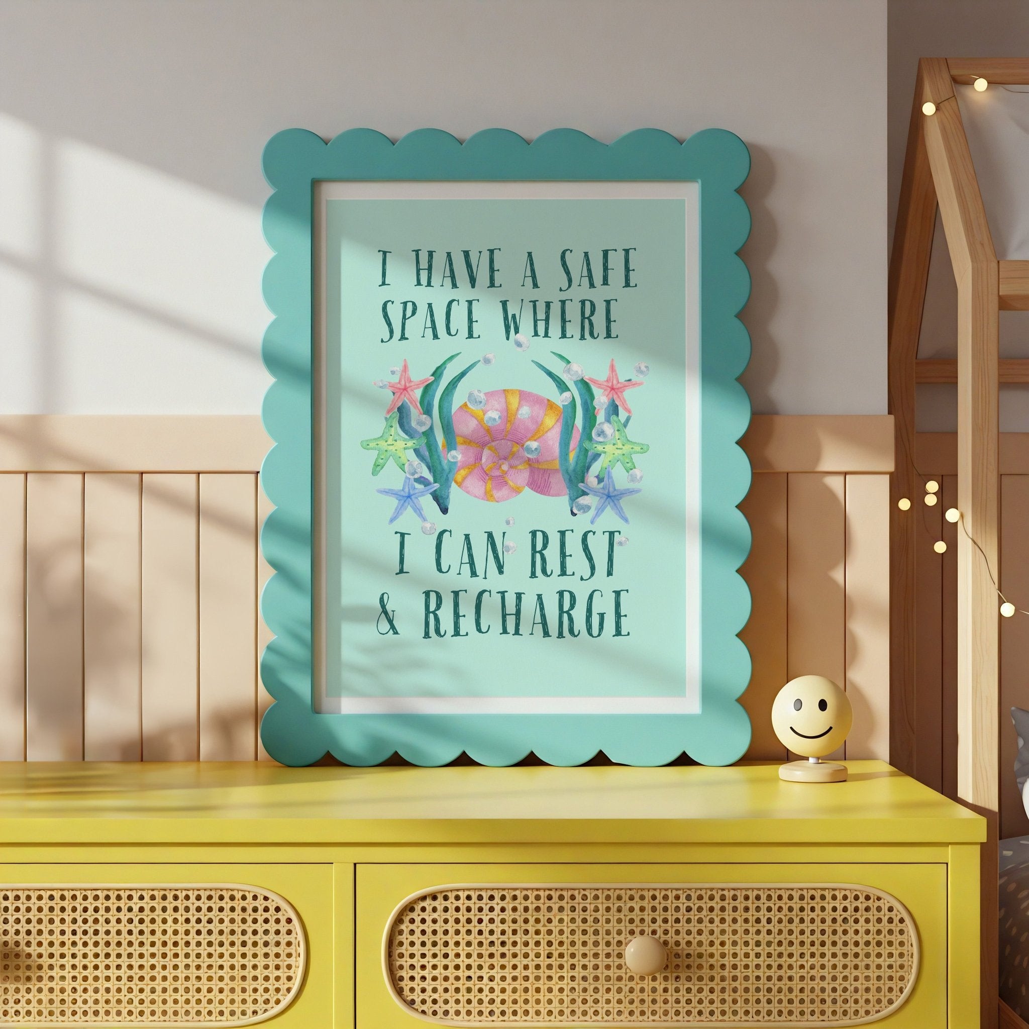 Shell | Kids Affirmation Poster | Dog Lover Gift by Nest & Nova