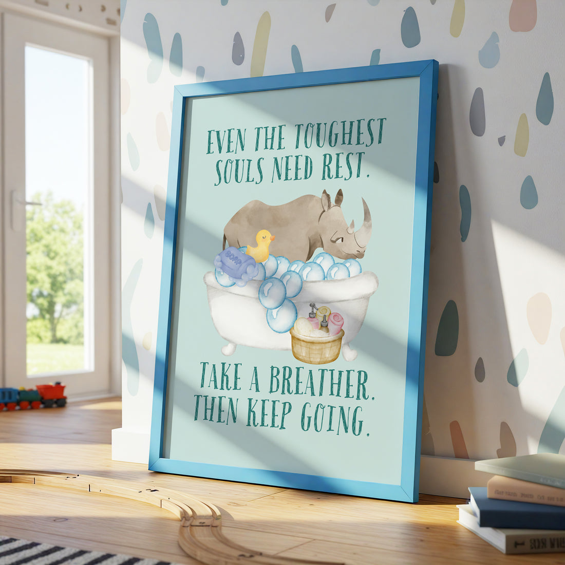 Rhino | Kids Positive Wall Art Print