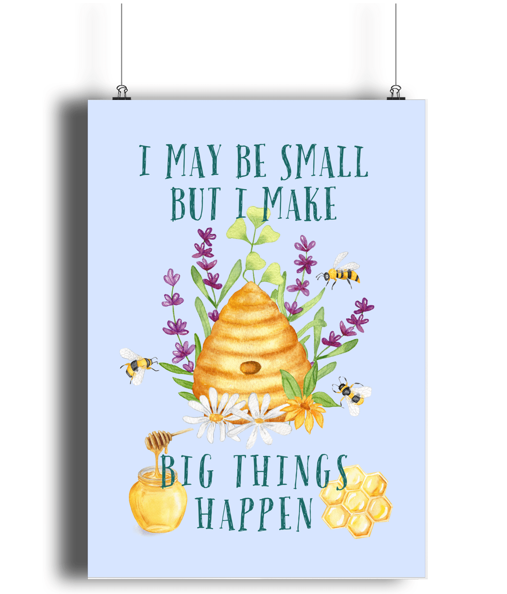 Bees | Kids Positive Wall Art Print | Dog Lover Gift by Nest &amp; Nova