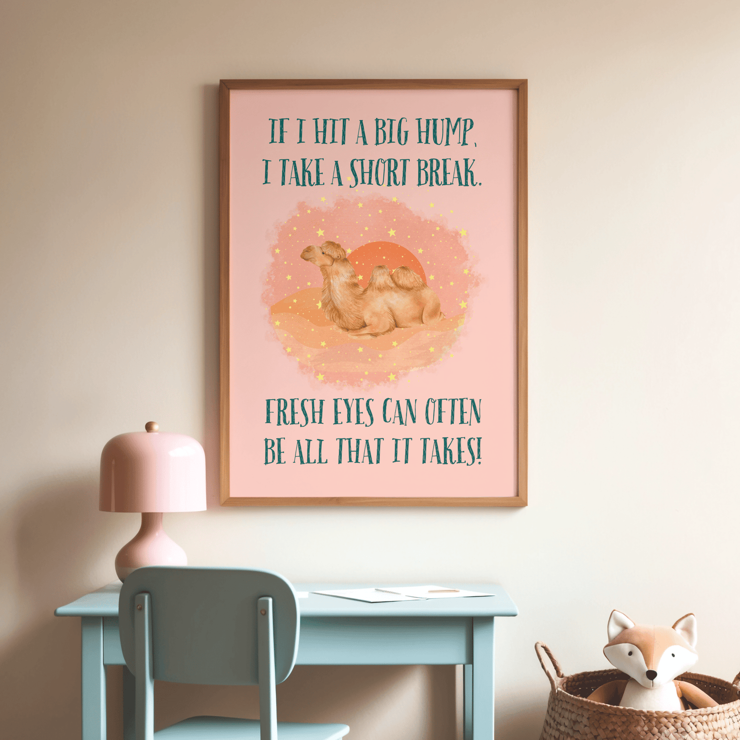Camel | Kids Positive Wall Art Print | Dog Lover Gift by Nest &amp; Nova