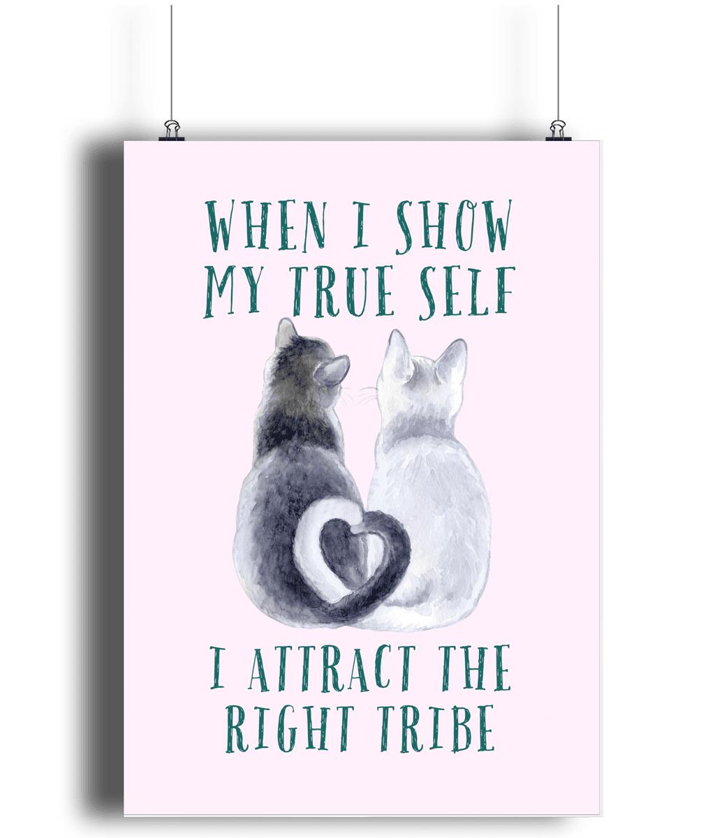 Cats | Kids Positive Wall Art Print | Dog Lover Gift by Nest &amp; Nova