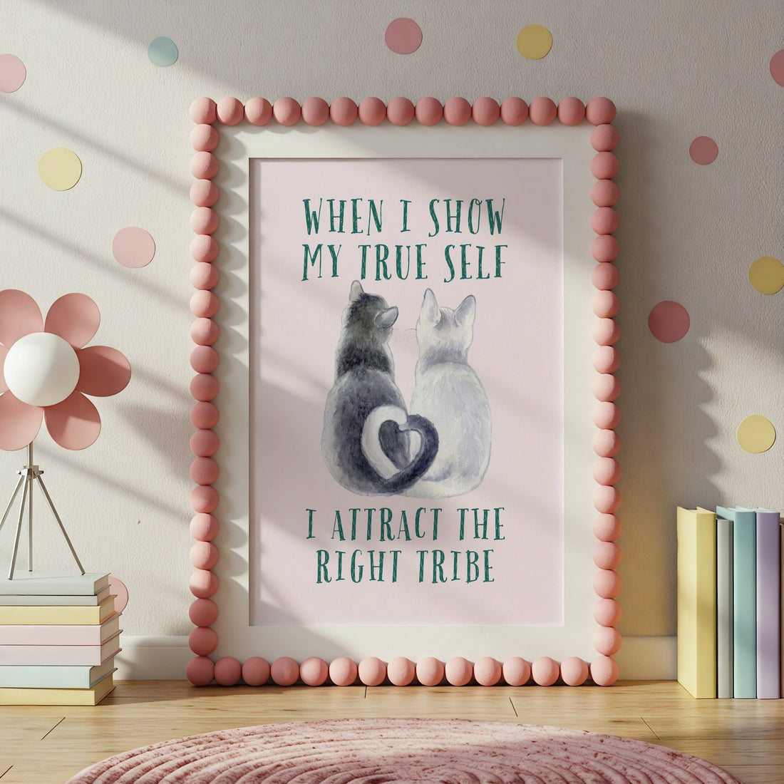 Cats | Kids Positive Wall Art Print | Dog Lover Gift by Nest &amp; Nova
