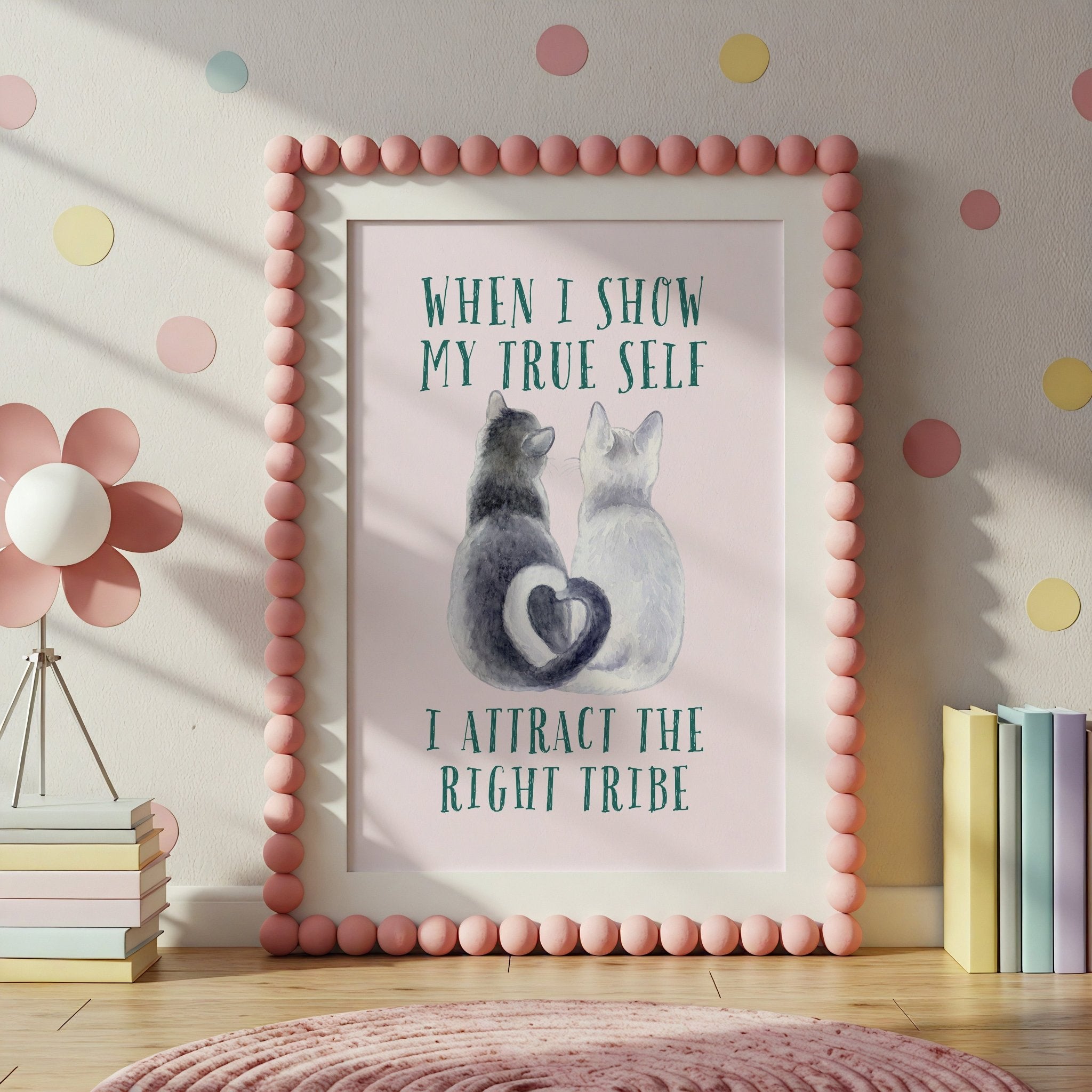 Cats | Kids Positive Wall Art Print | Dog Lover Gift by Nest &amp; Nova