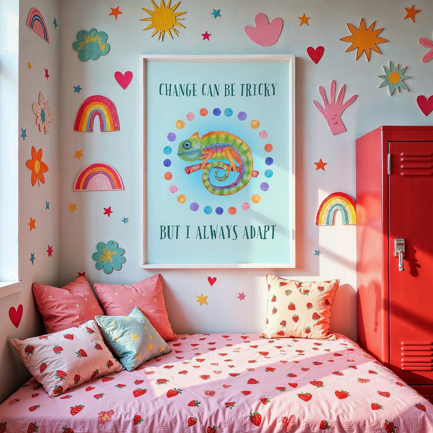 Chameleon | Kids Positive Wall Art Print | Dog Lover Gift by Nest &amp; Nova