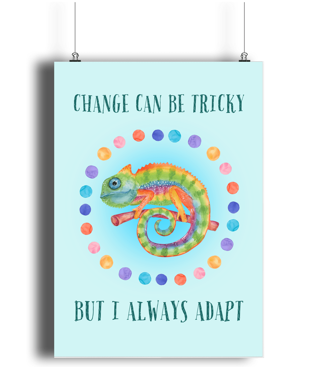 Chameleon | Kids Positive Wall Art Print | Dog Lover Gift by Nest &amp; Nova
