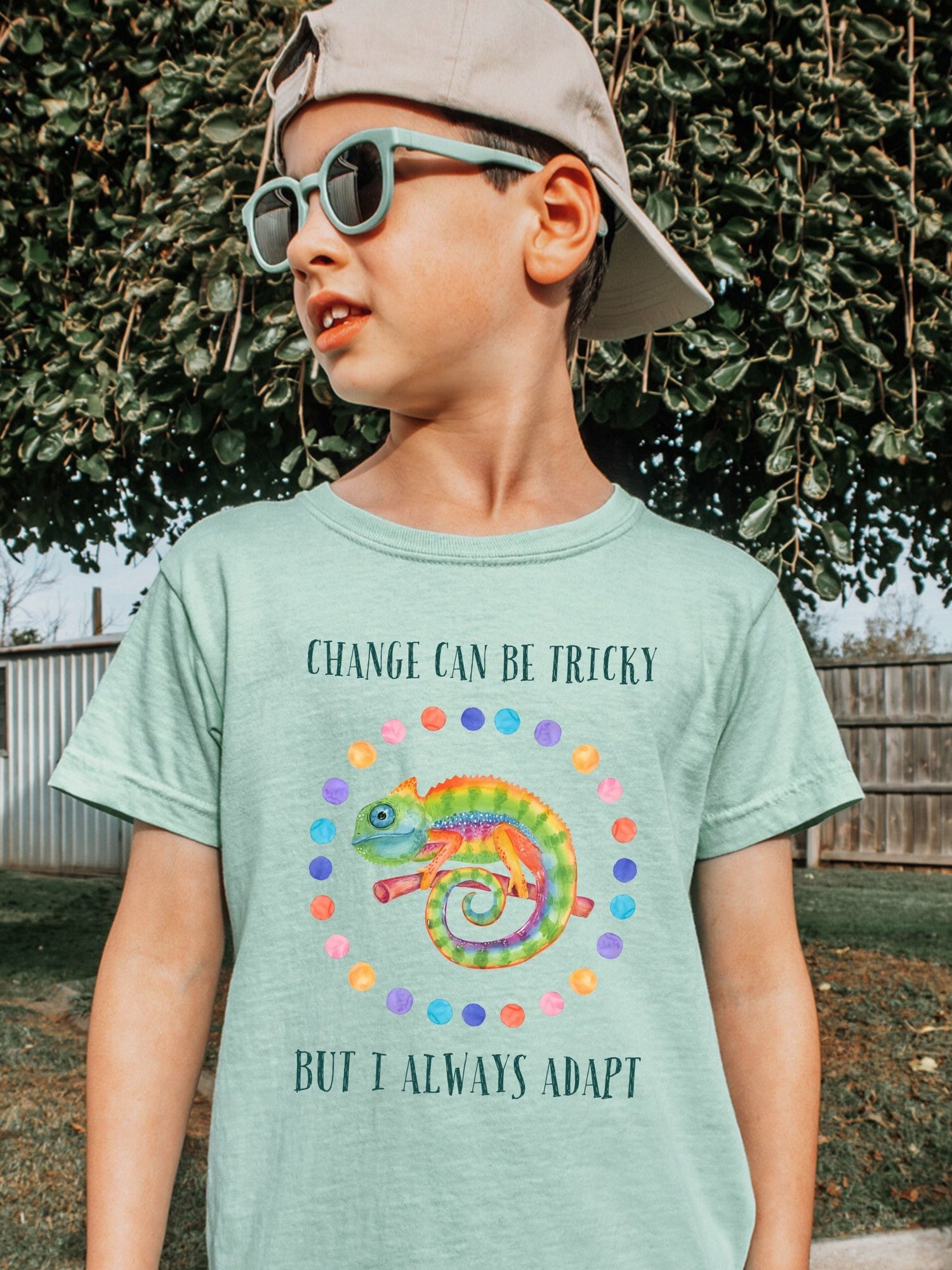 Chameleon | Organic Cotton Kids Tee | Dog Lover Gift by Nest &amp; Nova