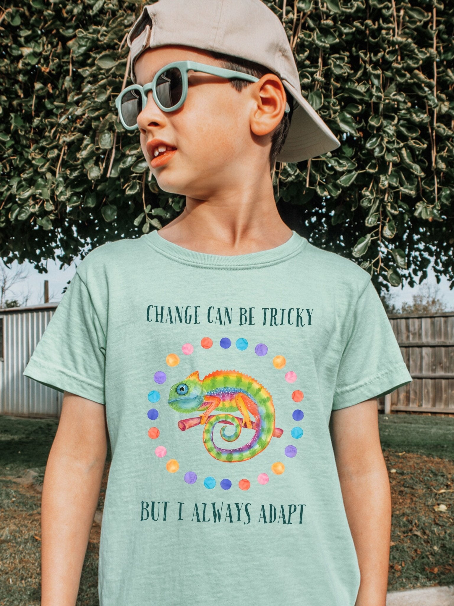 Chameleon | Organic Cotton Kids Tee | Dog Lover Gift by Nest &amp; Nova