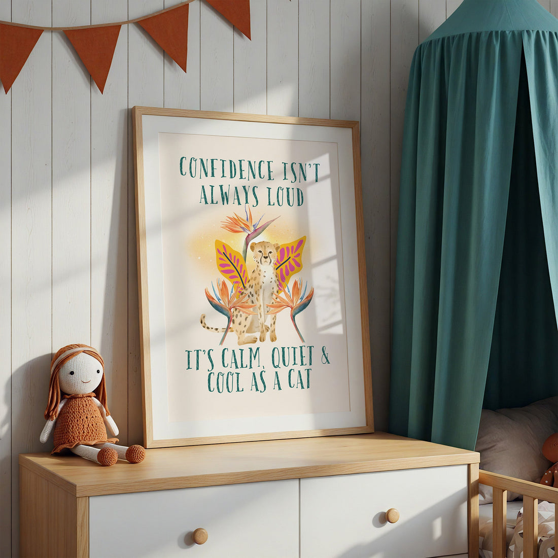 Cheetah | Kids Affirmation Poster | Dog Lover Gift by Nest &amp; Nova