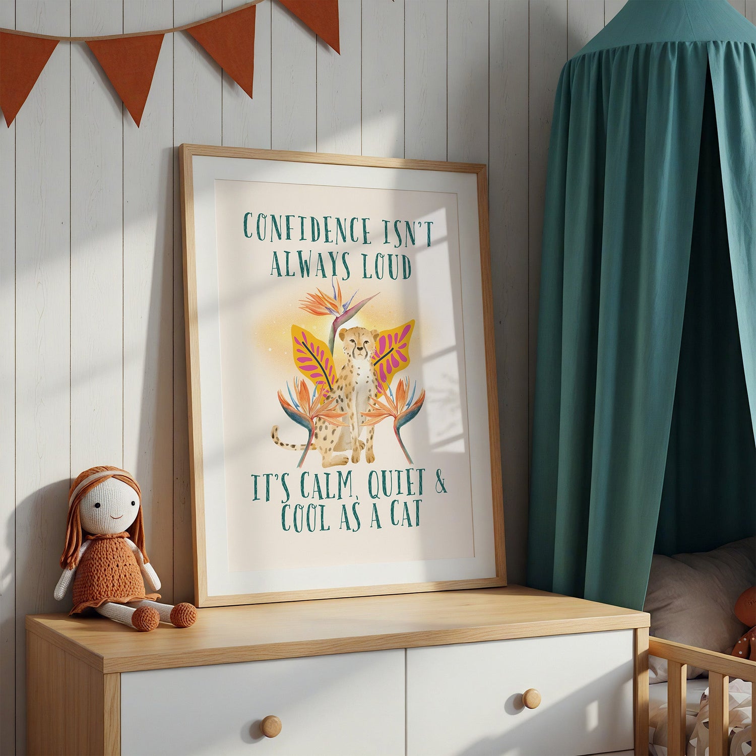Cheetah | Kids Affirmation Poster | Dog Lover Gift by Nest &amp; Nova