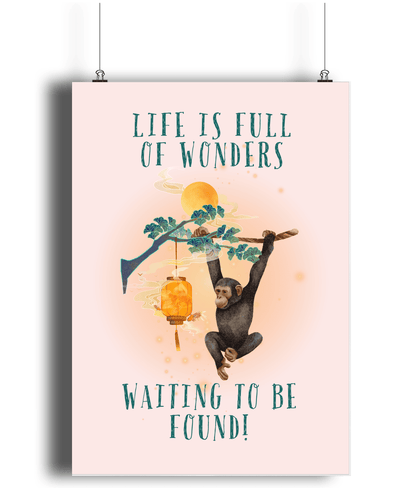 Chimpanzee | Kids Positive Wall Art Print | Dog Lover Gift by Nest &amp; Nova