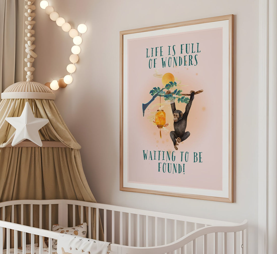 Chimpanzee | Kids Positive Wall Art Print | Dog Lover Gift by Nest &amp; Nova