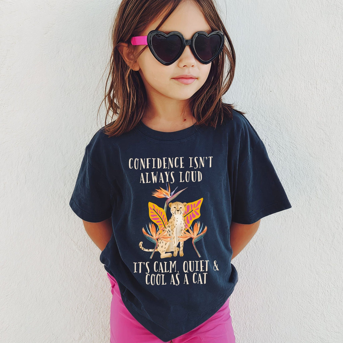 Cool and Calm Cheetah | Organic Cotton Kids Tee | Dog Lover Gift by Nest &amp; Nova