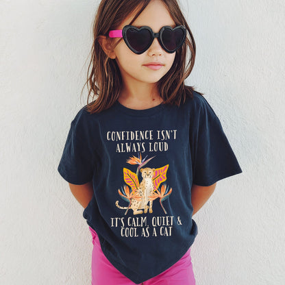 Cool and Calm Cheetah | Organic Cotton Kids Tee | Dog Lover Gift by Nest &amp; Nova