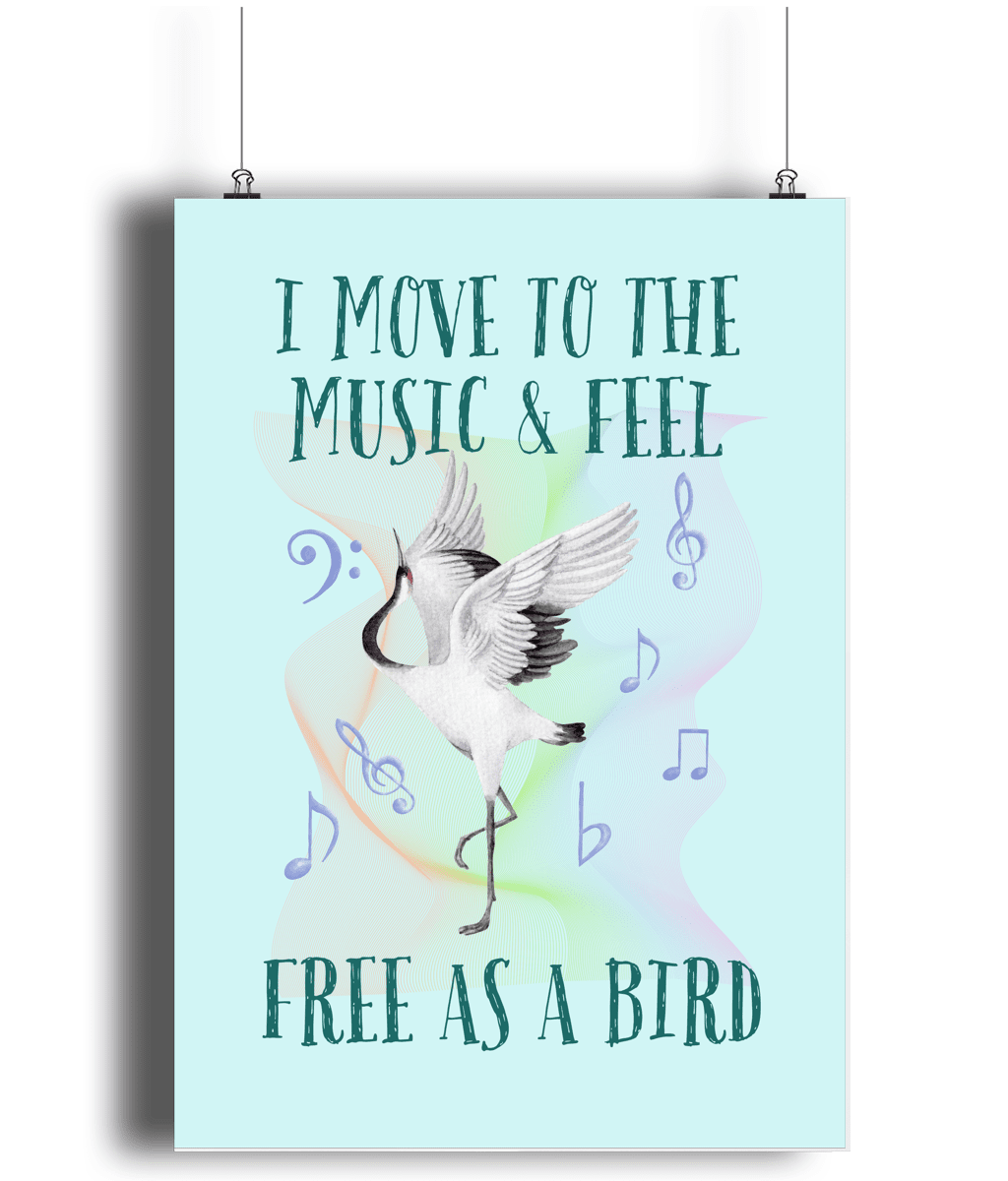 Crane | Kids Positive Wall Art Print | Dog Lover Gift by Nest &amp; Nova