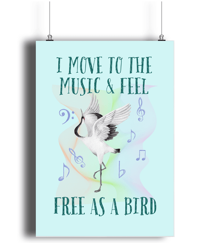 Crane | Kids Positive Wall Art Print | Dog Lover Gift by Nest &amp; Nova