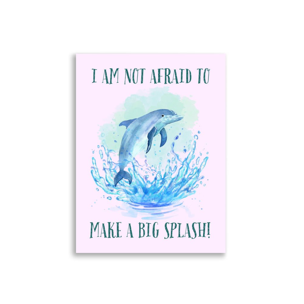Dolphin | Kids Affirmation Poster | Dog Lover Gift by Nest &amp; Nova