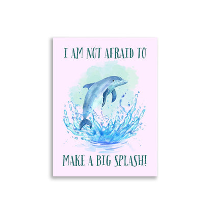 Dolphin | Kids Affirmation Poster | Dog Lover Gift by Nest &amp; Nova