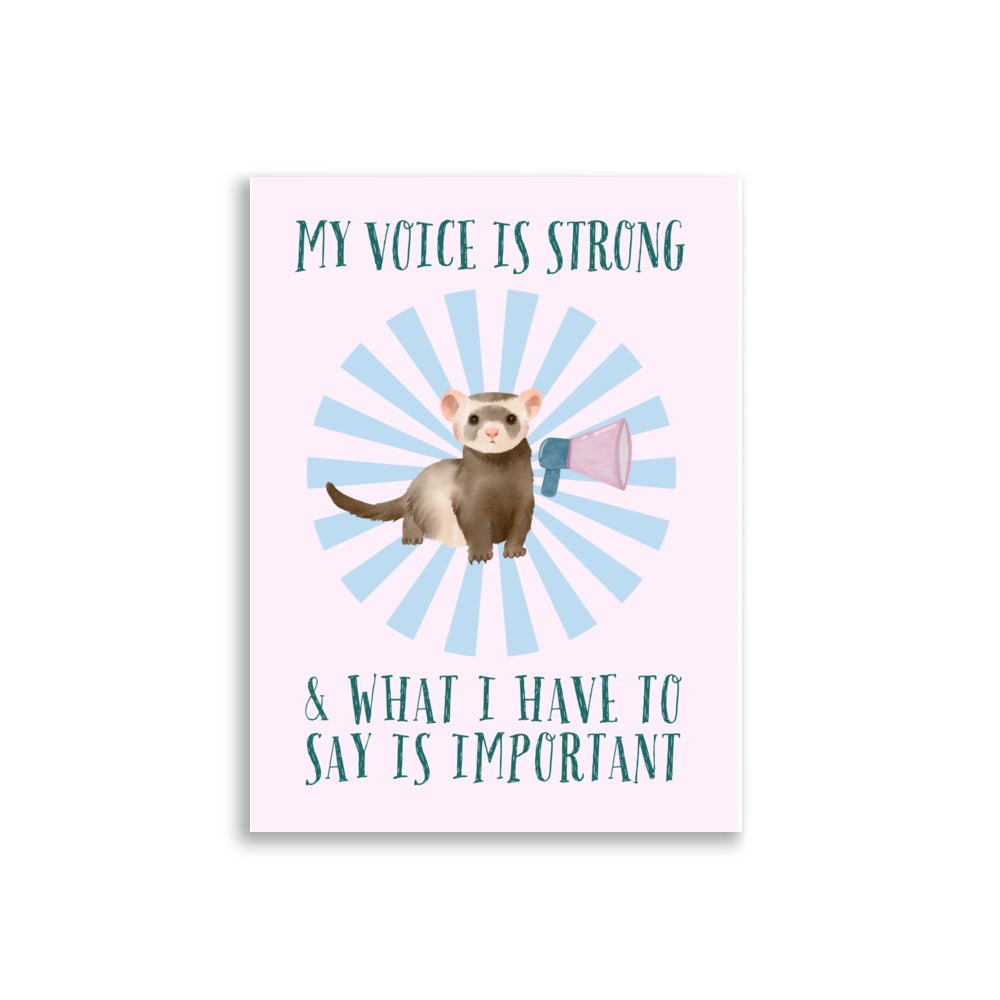 Ferret | Kids Affirmation Poster | Dog Lover Gift by Nest &amp; Nova