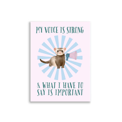 Ferret | Kids Affirmation Poster | Dog Lover Gift by Nest &amp; Nova