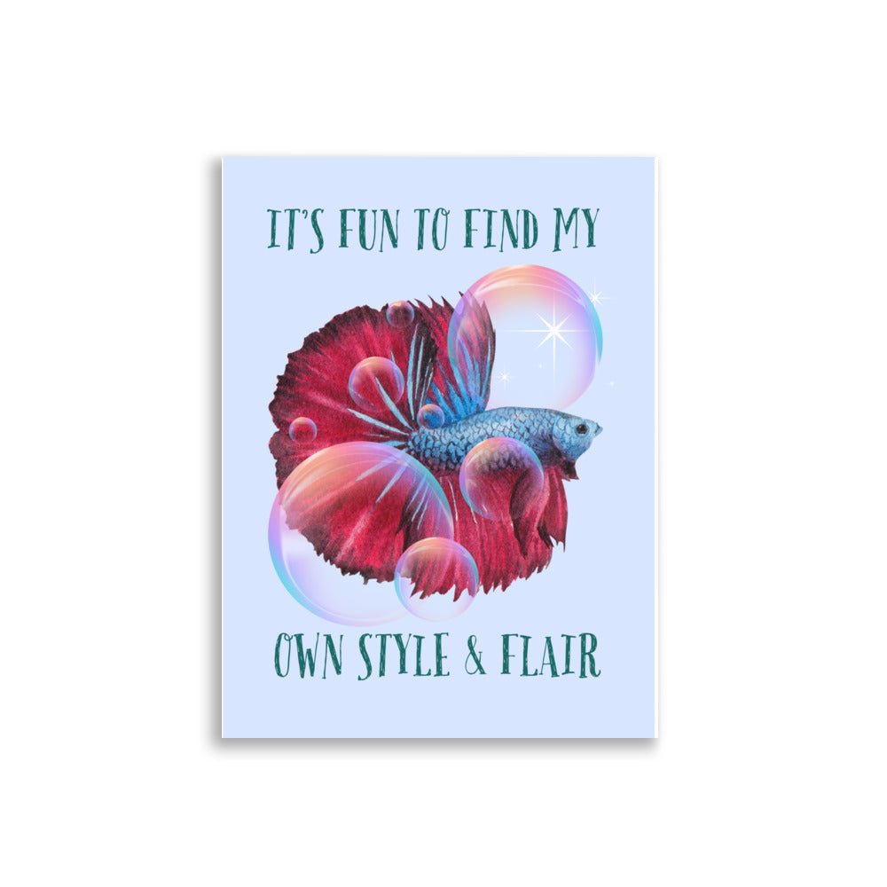 Fish | Kids Positive Wall Art Print | Dog Lover Gift by Nest &amp; Nova