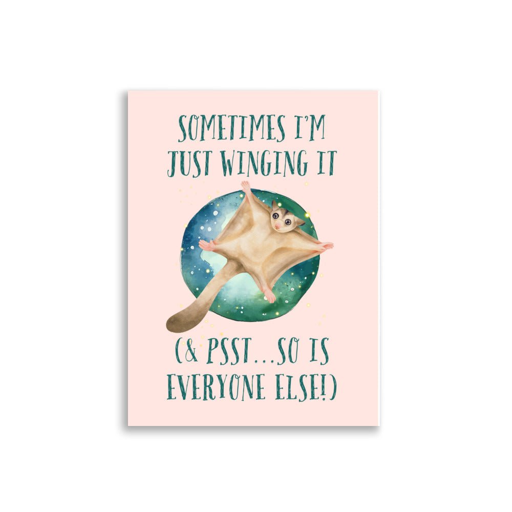 Flying Squirrel | Kids Affirmation Poster | Dog Lover Gift by Nest &amp; Nova