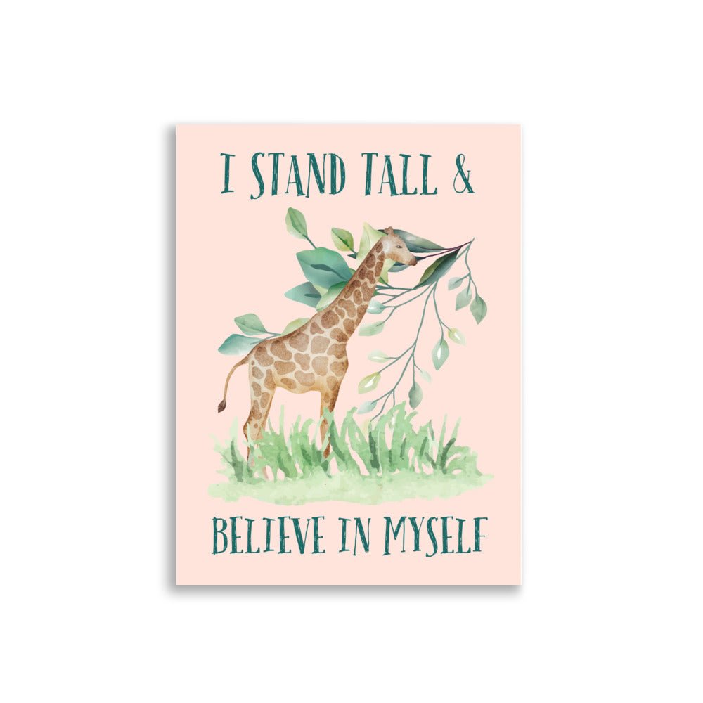 Giraffe | Kids Affirmation Poster | Dog Lover Gift by Nest &amp; Nova