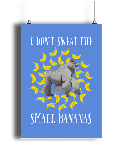 Gorilla Blue | Kids Positive Wall Art Print | Dog Lover Gift by Nest &amp; Nova