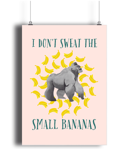 Gorilla Peach | Kids Positive Wall Art Print | Dog Lover Gift by Nest &amp; Nova