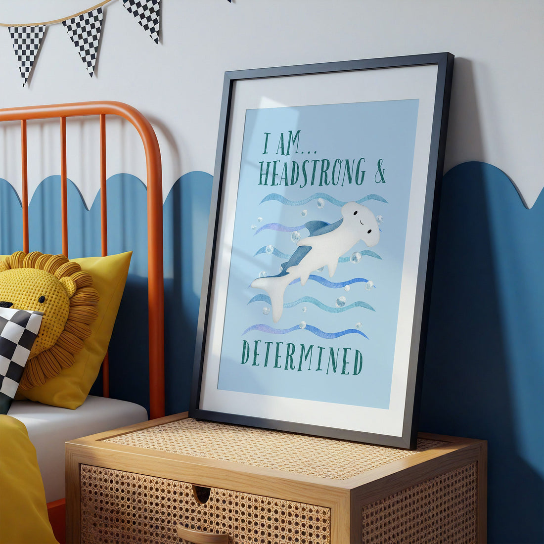 Hammerhead Shark | Kids Affirmation Poster | Dog Lover Gift by Nest &amp; Nova