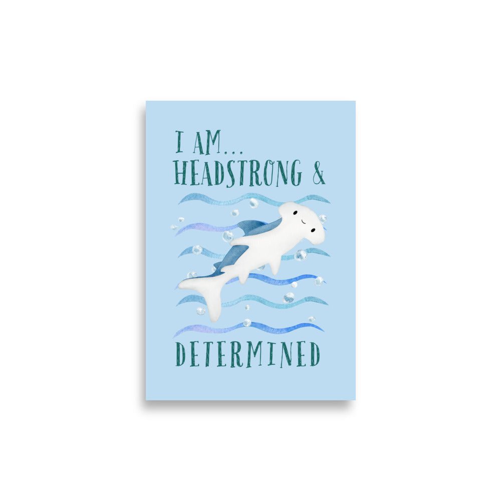 Hammerhead Shark | Kids Affirmation Poster | Dog Lover Gift by Nest &amp; Nova