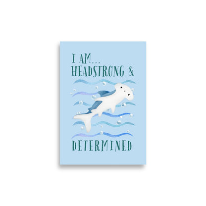 Hammerhead Shark | Kids Affirmation Poster | Dog Lover Gift by Nest &amp; Nova