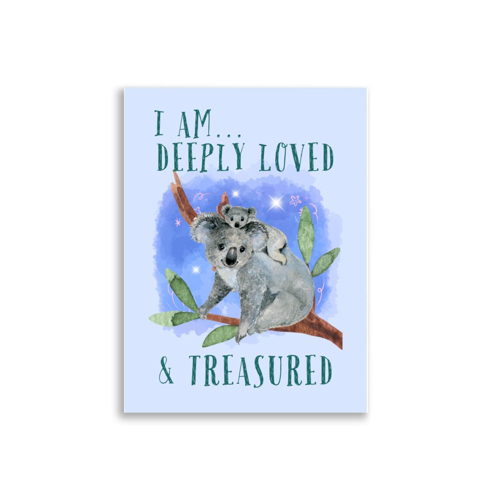 Koalas Blue | Kids Affirmation Poster | Dog Lover Gift by Nest &amp; Nova