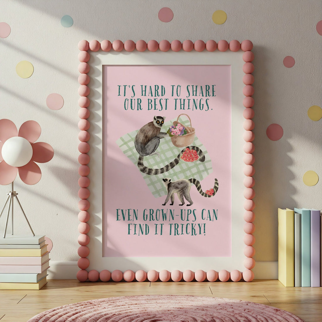 Lemurs | Kids Affirmation Poster | Dog Lover Gift by Nest &amp; Nova