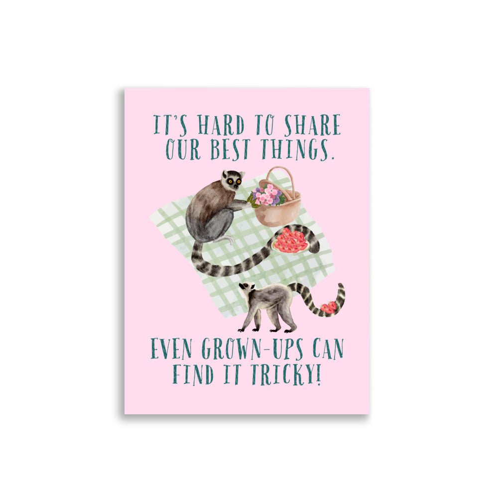 Lemurs | Kids Affirmation Poster | Dog Lover Gift by Nest &amp; Nova