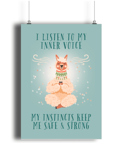 Llama | Kids Positive Wall Art Print | Dog Lover Gift by Nest &amp; Nova
