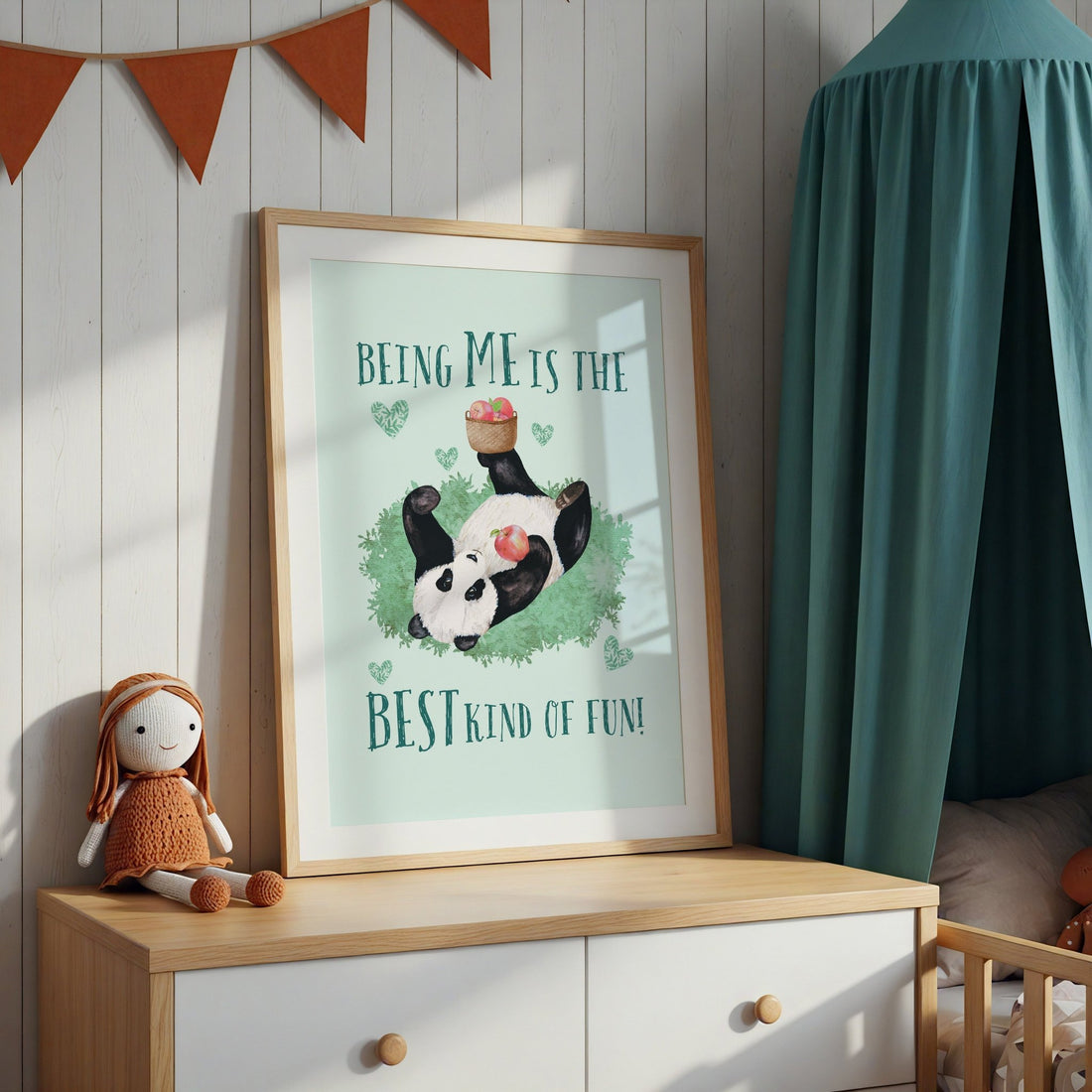 Panda | Kids Affirmation Poster | Dog Lover Gift by Nest &amp; Nova