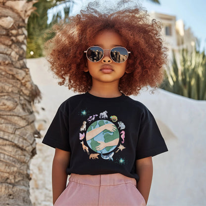 Planet Earth Toddler T Shirt 2T - 5T | Earth Day Affirmation Tees | Dog Lover Gift by Nest &amp; Nova