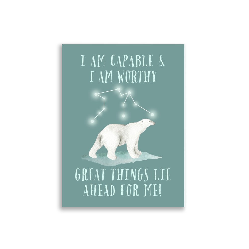 Polar Bear Constellation | Kids Positive Wall Art Print | Dog Lover Gift by Nest &amp; Nova