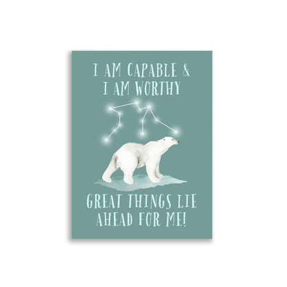 Polar Bear Constellation | Kids Positive Wall Art Print | Dog Lover Gift by Nest &amp; Nova